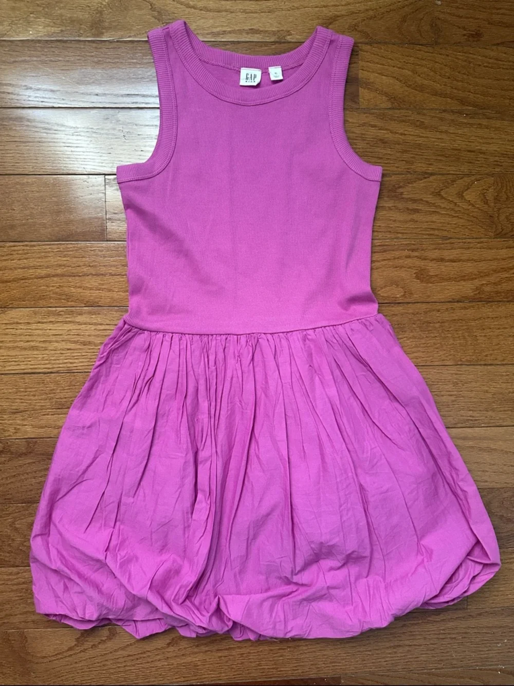 GAP Girls Bubble Dress in Bright Pink